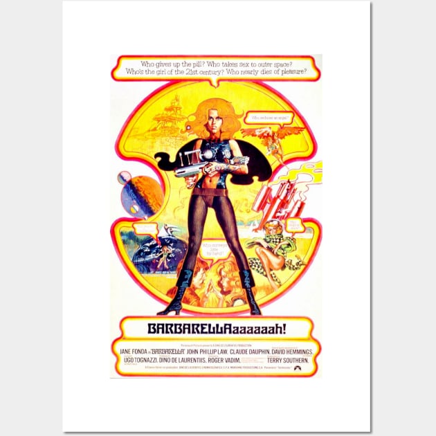 Classic Sci-Fi Movie Poster - Barbarella Wall Art by Starbase79